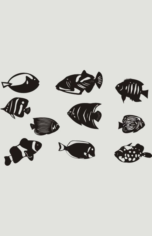 Salt Water Fish DXF Designs