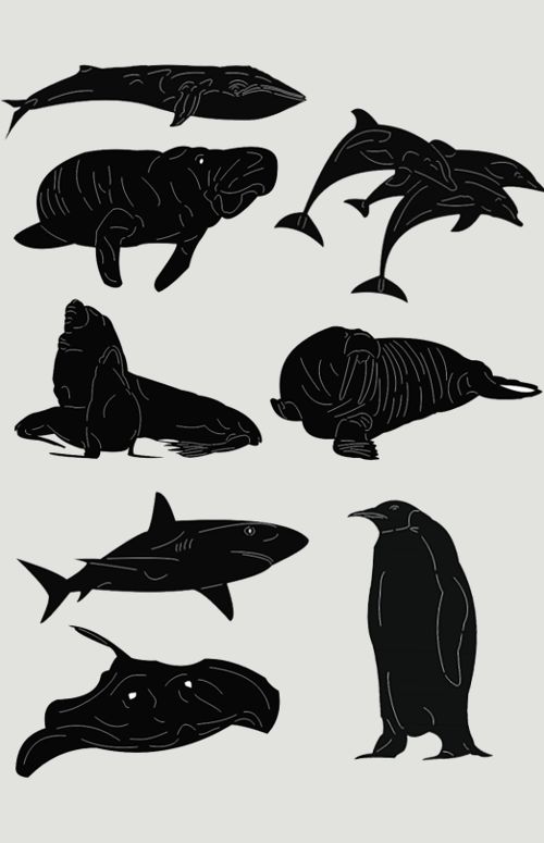 Sea Creature DXF Designs